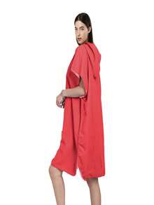 1pc Ultra Soft, Absorbent & Quick Dry Hooded Changing Robe - Suitable For Swimming & Gym, Lightweight & Breathable, 88.0% Polyester, 12.0% Nylon, Modern Style, Hand Wash Only, Beach Towel|Bathrobe - Multicolor - View 4