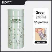 SNOOPY 1pc Snoopy 200ml Tumbler, Outdoor Portable Pocket Mug, Cute Compact Water Bottle, Unisex Stainless Steel Minimalist Design High Quality Cup