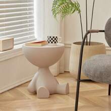 Moderno tavolino da metà orso (nero/beige) 2-in-1 comodino, tavolino da caffè e tavolino laterale con vano portaoggetti nascosto per camera da letto, soggiorno e terrazzo, forniture scolastiche, back to school