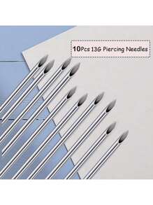 Ear Nose Piercing Needles 10Pcs Piercing Needles 12G 13G 14G 16G 18G And 20G Hollow Needles For Ear Nose Navel Belly Nipple Lip Tongue Piercing Kits Piercing Tools