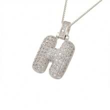 1pc Fashionable Gold A-Z 26 Bubble Letter Pendant Necklace, Suitable For Men & Women Daily Wear