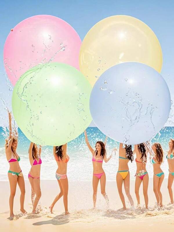 1 pezzo Palloncini d'acqua, Palloni da spiaggia giganti, Palloncini gelatinosi, Accessori per piscine e giardini all'aperto per adulti, Riutilizzabili, Antistress, Giochi all'aperto, Piscine estive, Forniture per feste di intrattenimento in cortile, Attività sportive e interazione sociale, Essenziali da spiaggia, Galleggianti per piscina