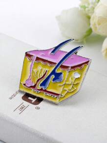 Creative Personalized Hair Clips, Capillary Structure Geometric Metal Brooch Pins Decorative Accessory