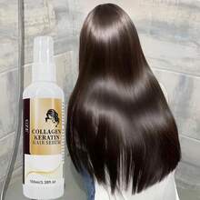 GZE Collagen & Keratin No-Rinse Hair Mist, Silky Smooth Hair Essence Spray - Suitable For All Hair Types, Moisturizing & Nourishing, Reduces Heat Damage