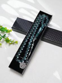 1 件 45 珠 10 毫米透明亚克力 Tasbih/Misbaha 祈祷珠手链，简约设计，适合穆斯林日常祈祷，情侣礼物，适合礼拜、节日 - 彩色 - 查看 18