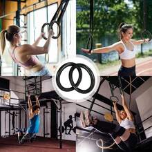 Turnring Wood Rings Gymnastics Gymnasium 28mm/32mm, Gymnastics All Around With A Grip, Adjustable Humptle Straps And Markings, Rings Training For Full Body Workout