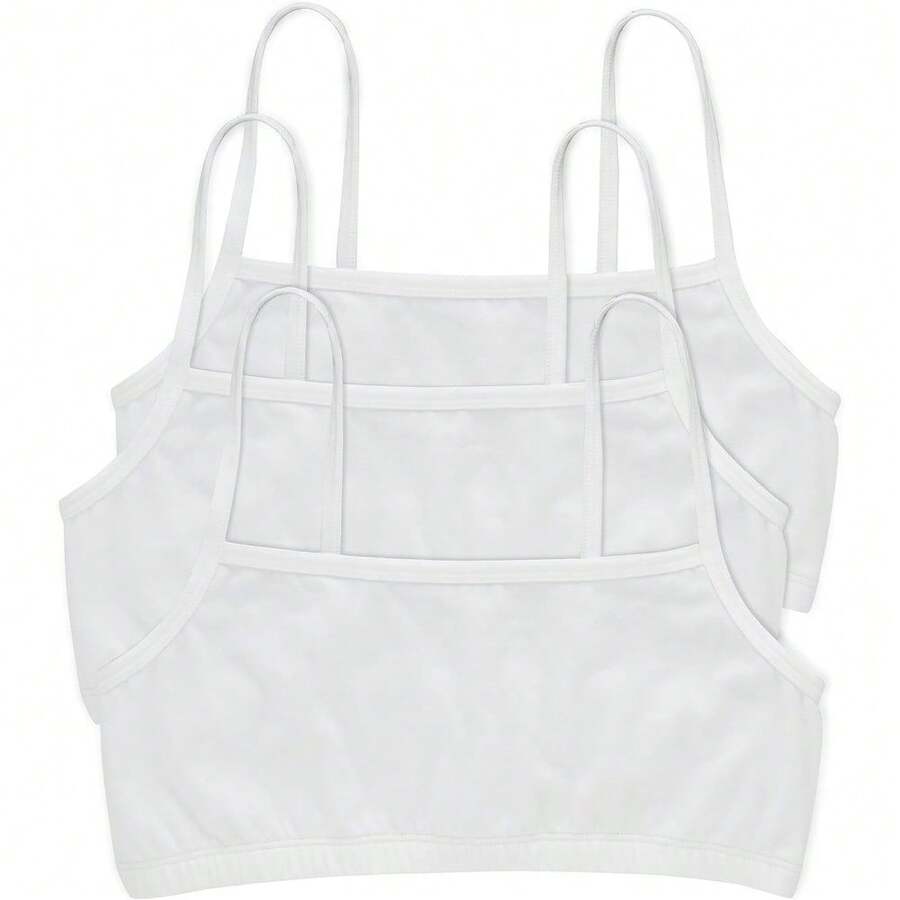 Women's Cotton String Bralette (3 Pack) - 白色/白色/白色 - 查看 1