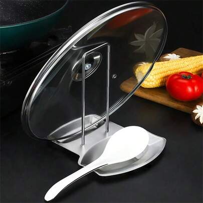 Apoio De Talheres E Tampa De Panela Inox Cozinha Suporte