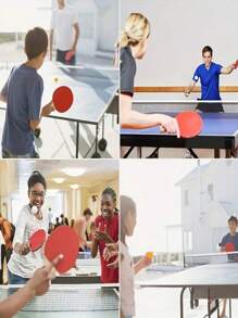 1 Set Rachete Ping Pong Portabile, Include Plasă Retractabilă, 2 Palete, 6 Mingi, Geantă de Depozitare cu Cordon - Fabricat din Material PVC, Set Rachete, Pentru Începători, Sporturi în Aer Liber pentru Adulți, Instrument de Antrenament, Set Rachete Ping Pong Elastice din Cauciuc cu Două Fațete, Potrivite pentru Camping, Picnic, Jocuri în Curte, Jocuri în Interior/Exterior - Cadou Ideal de Crăciun și Halloween pentru Familie, Prieteni, Frați, Vecini, Colegi, Profesori, Colegi de Clasă