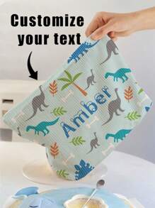 1pc Customized Name Pattern Corduroy Toiletry Bag, Excellent Choice For Organizing Toiletries For Travel, Can Be Customized According To Your Unique Design, Very Suitable For Children And Teenagers, Print Your Own Name Or Print Sister And Classmate's Name As A Gift