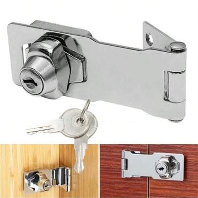 Fechadura para Gavetas e Armários 6,5 cm. 2 chaves 6 parafusos