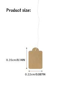 100 Stücke Kraftpapier Preis-/Geschenkanhänger, blanko beschreibbare Preisschilder mit Aufhänge-Gummischlaufe, kleine Markierungs-Anhänger für Geschenkverpackung, Kleidung, Schmuck-Preisauszeichnung