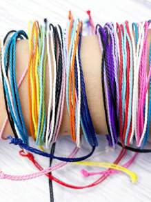 6pcs Random Color Bohemian Style Simple Beach Friendship Bracelets Set For Men & Women