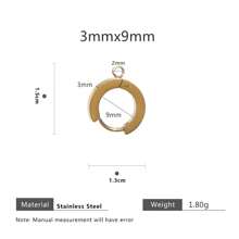 1/6 Pcs 304 Stainless Steel 18k Gold-Plated Ring Ear Hook DIY Material Polished Earring Base Accessory Simple And Practical