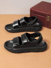 Men's Fashion Casual Sandals, Summer Shoes, Beach Outdoor Slip-On With Adjustable Heel Strap, Thick Sole, Open Toe, Breathable