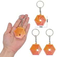 Breloc cu inel de decompresie hexagonal geometric imprimat 3D, vârfurile degetelor în formă geometrică se pot transforma și transforma liber jucărie de decompresie portabilă