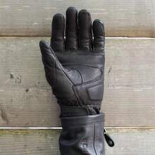 REVIT MOTO Guantes de cuero para ciclismo a prueba de viento y cálidos, aptos para todas las estaciones, con función táctil de pantalla y diseño antideslizante para uso en carretera - Negro - Ver 4