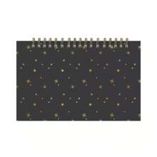 Blue Perpetual Easel Calendar 7x4.5 Starry Black Safety Wirebound