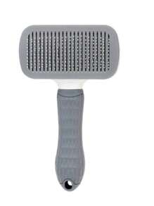1pc Dog & Cat Brush, Flea Comb, Self-Cleaning Brush, Pet Deshedding Brush, Pet Grooming Brush, Pet Massage Brush, Deshedding Brush, Hair Removal Tool, Fur Remover Brush, Pet Cleaning Tool, Hair Collection Tool, Dog Brush, Cat Brush, Pet Deshedding Brush, Animal Accessory, Pet Supplies, Non-Slip Stainless Steel Dog Comb, Cat Accessory