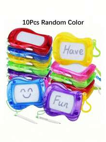 1/3/6/10 Pcs Colorful Children Magnetic Drawing-Board For Children Age 3/4/5/6/7/8/9/10/11/12/Over 12 Years Old, Educational Learning Kids Toys,Drawing Toys, Early Education,Portable Erasable Writing Pad