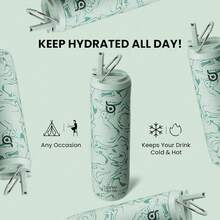 New-88  Insulated Water Bottle 24oz  Straw Lid And Handle For Sports Travel Gym Stainls Steel Water Bottl Double-Wall Vacuum Metal Le Proof - - 山谷綠地 - 查看 8