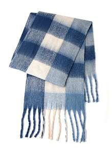 1 Pc Plaid Pattern Scarf, Soft & Warm Long Scarf For Autumn/Winter Cold Protection