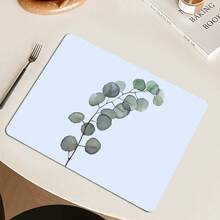 绿色植物PU餐垫防水防油隔热垫北欧奢华餐具杯垫易清洗盘/碗/杯垫 - 彩色 - 查看 5