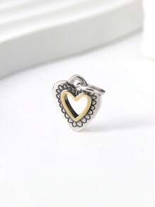 1 buc simplu și unic 925 Sterling Silver Heart Vintage Charm DIY pandantiv delicat bijuterii cadou pentru femei sau bărbați