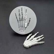 万圣节主题烘焙硅胶模具系列：手、骷髅、鬼魂，适用于糖果、软糖、巧克力蛋糕