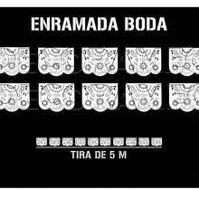 DECORAMEC PAPER CRAFT Papel Picado Enramada Destello Blanco en Tira de Plastico Picado DECORAMEC guirnalda decoracion para toda ocasion mexicana papel picado - Multicolor - Ver 7