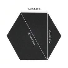 YUNRUX 12* Acoustic Panels Hexagon Acoustic Panels Sound Absorbing Acoustic Panels Sound Insulating Panels Wall Panels - Black - View 2