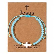 Cross Bracelet Boho Beaded Weaving Bracelet, Fashionable Jewelry Bracelet, Perfect Gift For Friends, Relatives, Mother's Day, Suitable For Daily Wear, Spring - Multicolor - View 9
