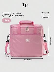 1pc/2pcs-Xanh navy, Đen, Hồng, Đỏ Size Size Túi đựng đồ ăn trưa Túi đựng đồ ăn Bento cách nhiệt cho học sinh tiểu học kèm túi đựng cơm Giấy bạc dày chống thấm nước - Hồng - Xem 12