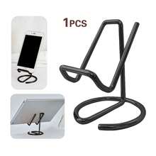 1 件简约桌面手机支架，金属铁合金材质手机支架，适用于客厅、卧室、书桌、书房等，学校用品，返校 - 玫瑰金色 - 查看 12