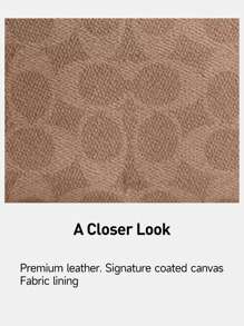 Coach Bolso de hombro Nolita 19 para mujer, bolso debajo del brazo, monederos y bolsos lindos para mujer, bolso de hombro de la marca Coach en lona con firma a bloques