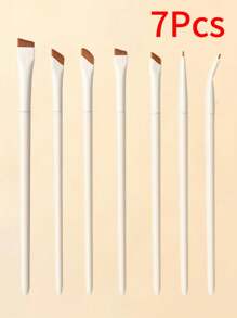 SHEIN X Milania 4pcs/7pcs/9pcs Eyeshadow Brush Smudge Eye Makeup Sleeper Silkworm Blade Detail Eyeliner Brush Complete Makeup Tools Makeup Brush Set Brush