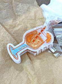 1pc Olive, Coffee, Cocktail, Orange Soda Shaped Hair Claw Clip, New Design, Suitable For Bun Hairstyle Decoration, Holiday Gift Fall Winter Hair Clip Hair Accessories For Women For Vacation Outfits Woman Elegant Hair Clutch