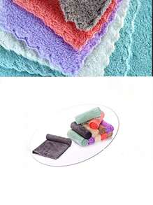 2/5/10pcs Makeup Remover Cloths, Cleansing, Reusable, Soft & Washable Coral Fleece Microfiber Washcloths / Towel For Face, Eye, Lips