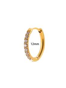 Toppiercing 1 Stück modischer 6-14mm Edelstahl Zirkonia Knorpel-Creolen