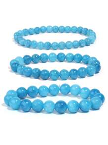 1pc Motivates Bracelet ,Blue Apatite Beads Relieve Stress Focus Bracelets For Men Women Yoga Meditation Jewelry Gifts