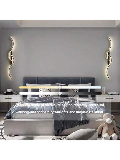 1pc Charging Wand Verlichting Remote Control Dimming Semi Flush Mount Easy Installation Hardware Dimmable Ambient Lighting Bedroom Bathroom Kitchen Corridor Staircase Villa Restaurant Fixture Suspended view 9