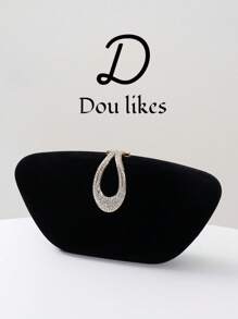 1 geantă de mână de lux din catifea, în formă de cutie, pentru petrecere, cu paiete, potrivită pentru banchet, bal, ținute formale, geantă crossbody pentru petrecere formală, geantă de petrecere, perfectă pentru petrecere, nuntă, bal, gală/banchet, accesoriu ideal pentru rochia de bal a femeilor, ținută de bal, rochie cu paiete, rochie strălucitoare, rochie elegantă a femeilor.