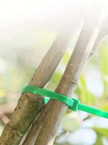 100 件园艺捆扎带、扎带、塑料缠绕带、植物固定带、便携式园艺电缆、园艺和草坪护理 - 彩色 - 查看 6