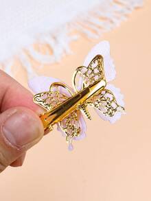 12个/套闪亮渐变蝴蝶发夹，绚丽的渐变色和闪亮的亮片设计在灯光下熠熠生辉。金色夹身精致小巧，适合女孩和女士佩戴，是休闲外出或派对的必备单品，让您成为众人瞩目的焦点。发饰、爪夹、发夹、发爪、Y2K风格、发饰、头饰、发夹 - 彩色 - 查看 7