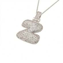 1pc Fashionable Gold A-Z 26 Bubble Letter Pendant Necklace, Suitable For Men & Women Daily Wear