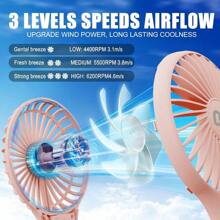 TFFFMini Handheld Fan Small Personal Fan With 3 Speeds Portable Battery Operated USB Rechargeable Makeup Eyelash Dryer Strong Airflow For Travel Office Outdoor Women Men And Pink