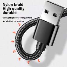 Micro USB 数据线，3.3/6.6 英尺/10 英尺安卓充电线，长编织同步快充线，兼容 Galaxy S6 S7 Edge、安卓手机（包括 Galaxy S7、HTC 等）、Kindle、相机、MP3 等设备。Micro-USB 接口，也适用于 Nano USB 设备。 - 彩色 - 查看 4