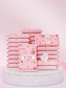 100片/套湿巾 - 10包（每包10片，不是10包）不含酒精的便携式一次性清洁湿巾，适用于厨房、去污、家居清洁、户外旅行、万圣节、圣诞节礼物