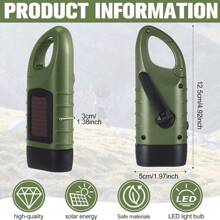1 Pieces Hand Crank Solar Powered Flashlight Emergency LED Survival Light Dynamo Flashlight Torch For Outdoor Sports Hiking Camping
