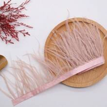 100cm(39.37") Artificial Feather Trim For DIY Crafts Dresses, Handbags, Home Pillows, Stage Costumes, Party Wedding Graduation Season Decorations, Crafting DIY Projects - Fabric Ribbon Edge Embellishment - Multicolor - View 17